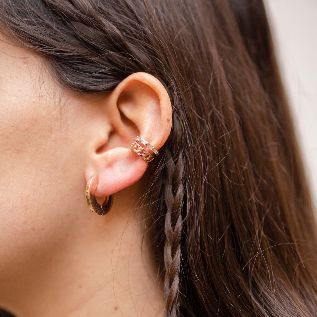 Boucles d'oreilles fantaisies plaqué or