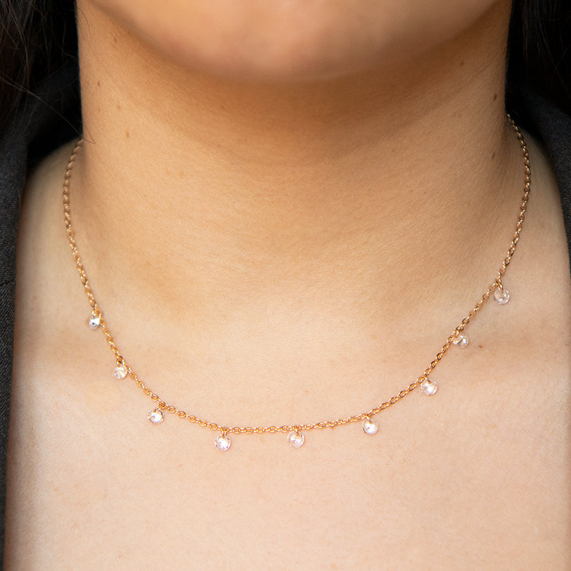 Collier pendentif diamant plaqué or