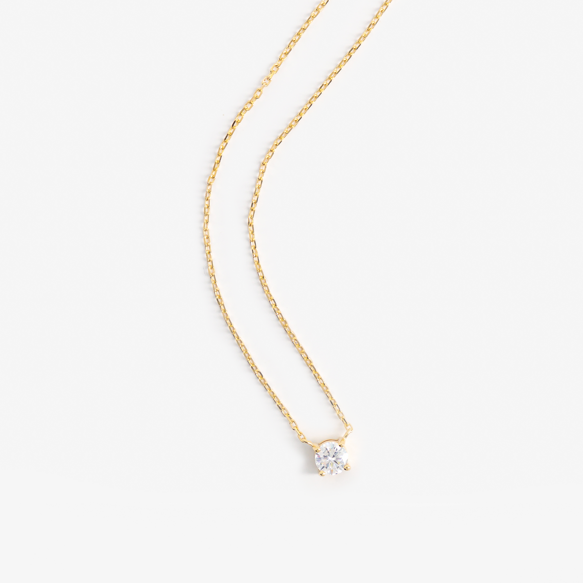 Collier oxyde de zirconium plaqué or