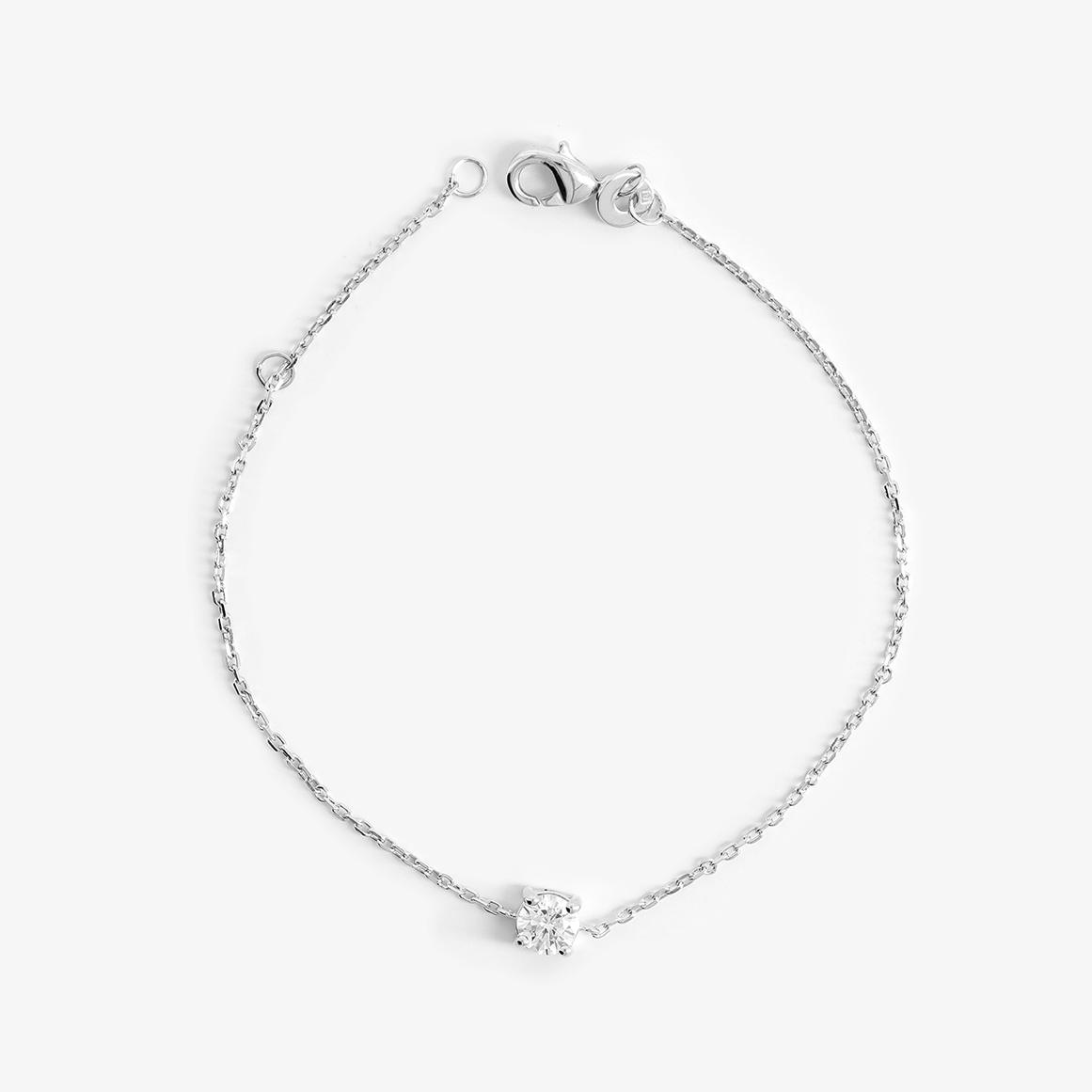 bracelet argent zirconium vue de face