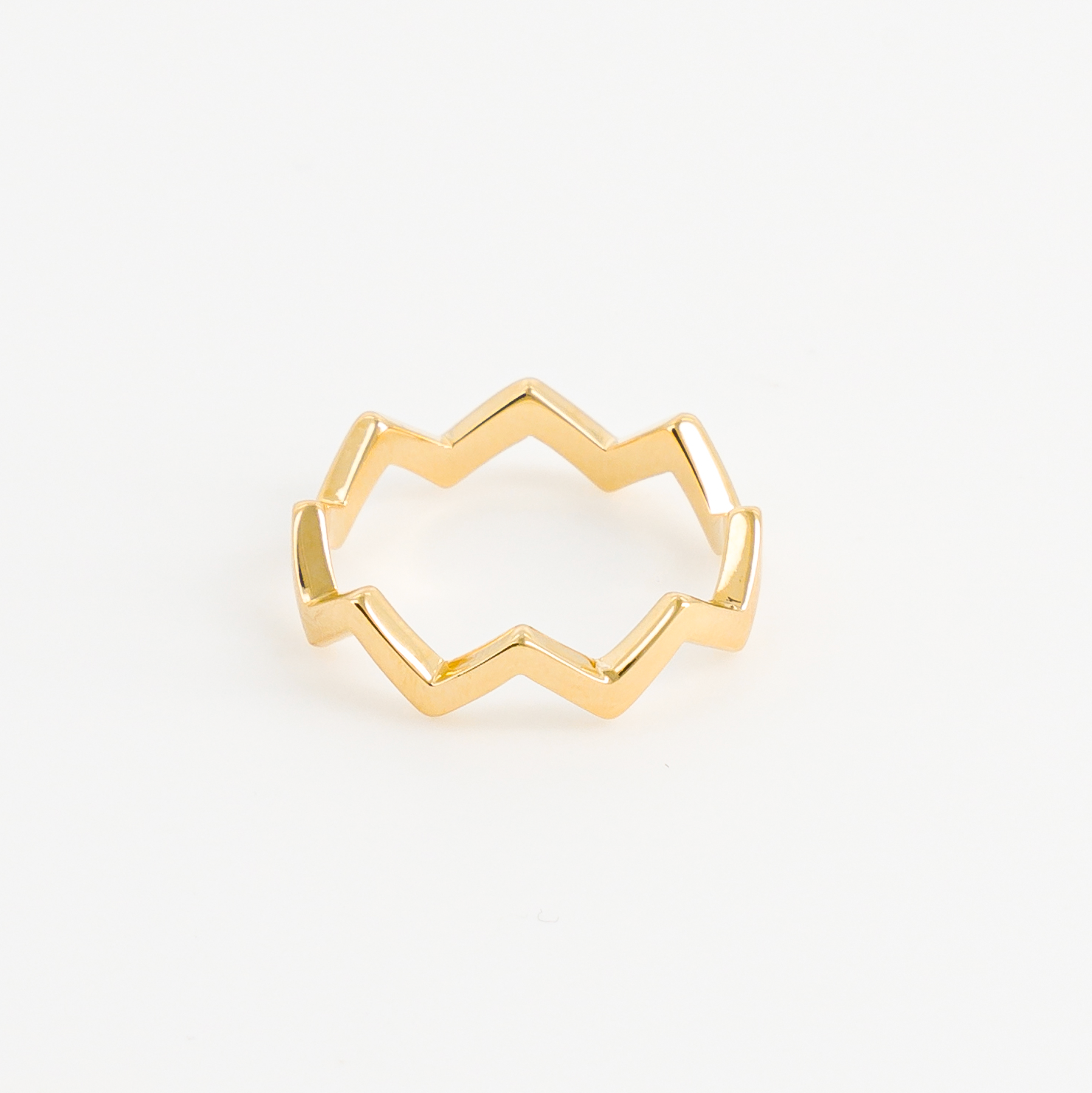 bague zig zag vue de face