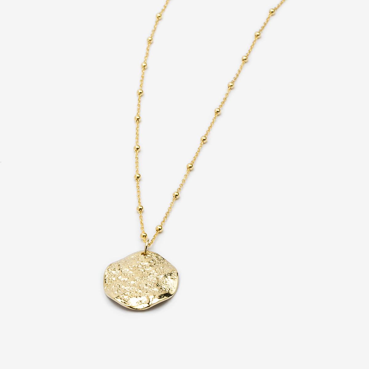 collier lune plaqué or