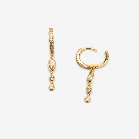 boucles d'oreilles anneaux en plaqué or